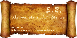 Sövegjártó Róza névjegykártya