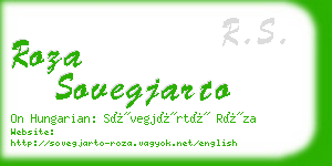 roza sovegjarto business card